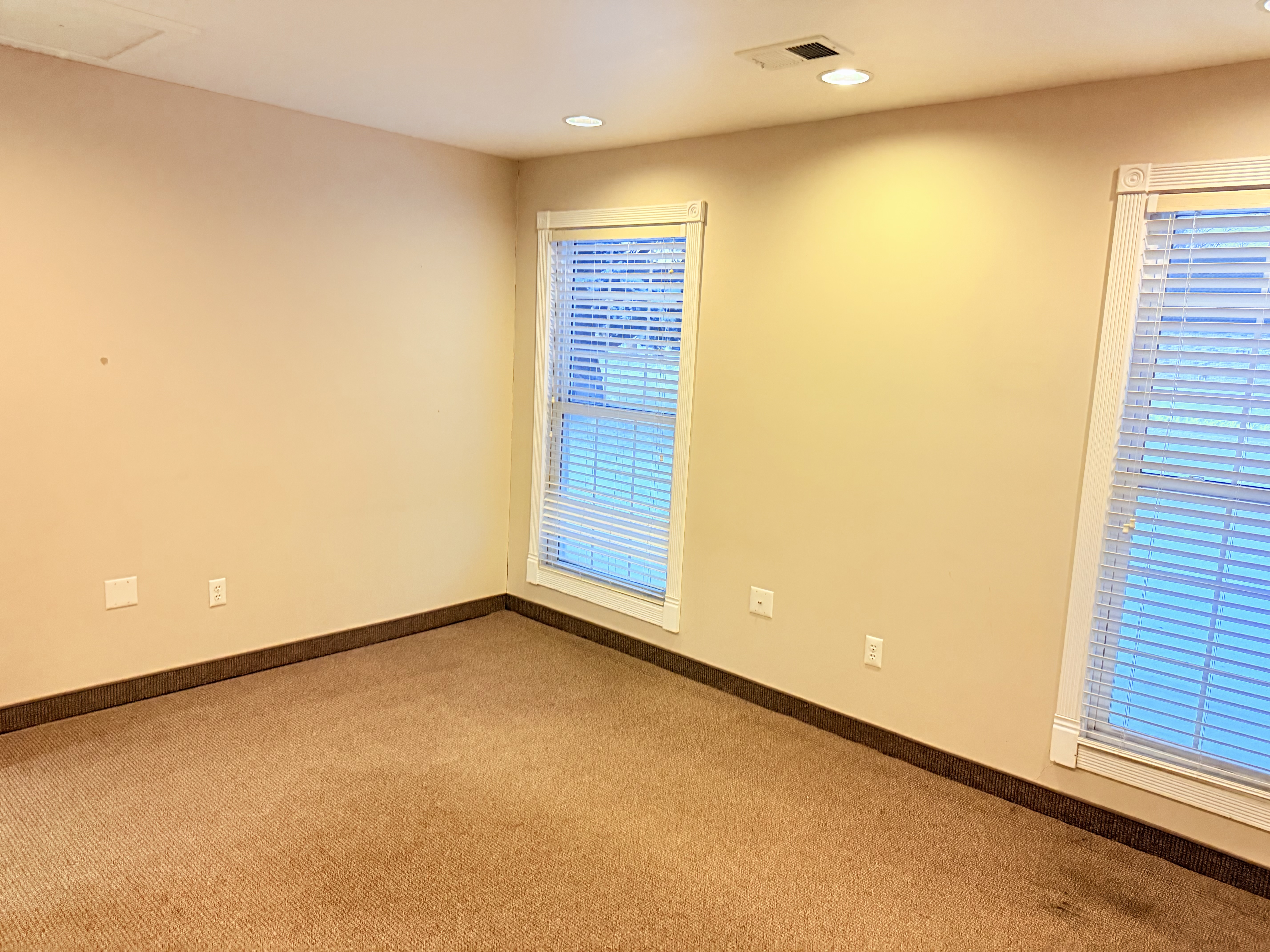 Suite 105 — bright office with two windows and natural light